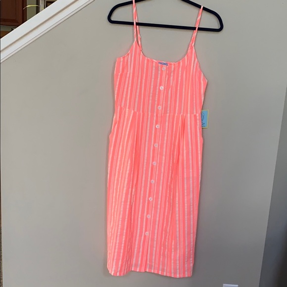 Cece button front strap dress. - Picture 1 of 9